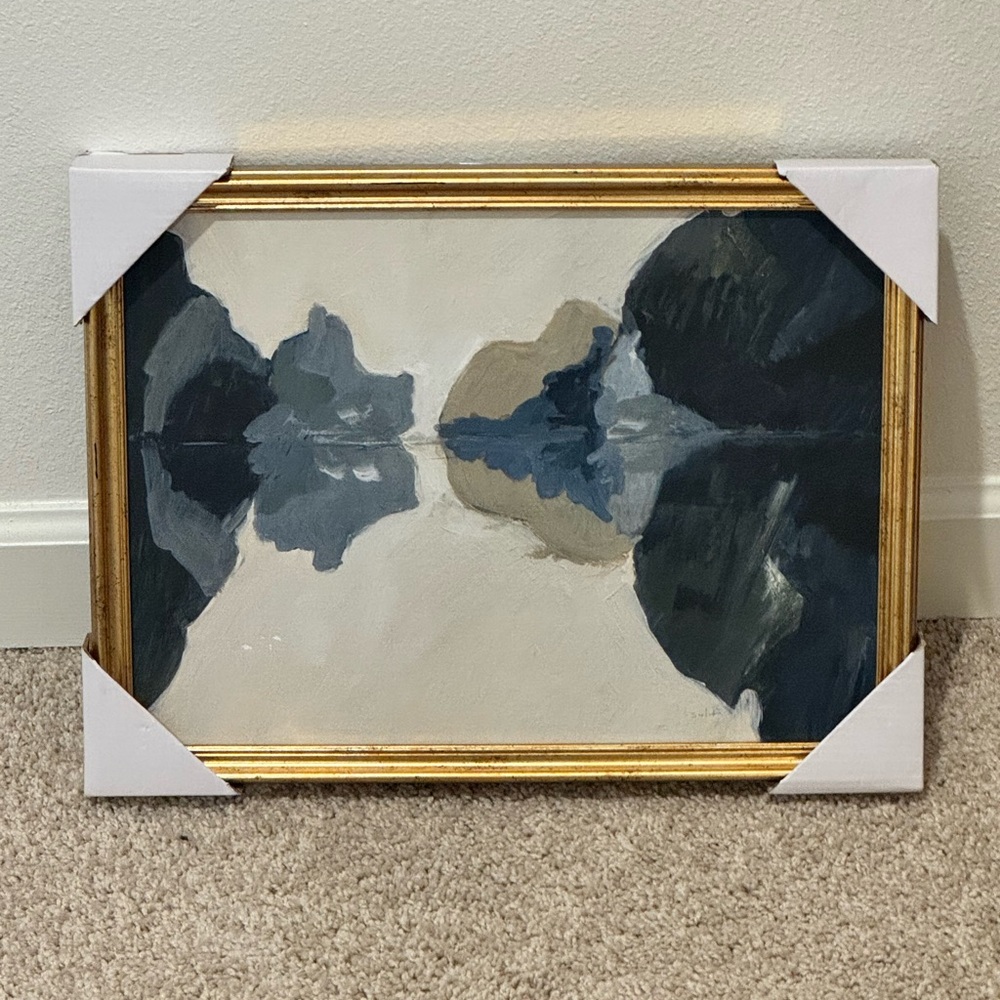 Threshold Abstract Art with Gold Frame